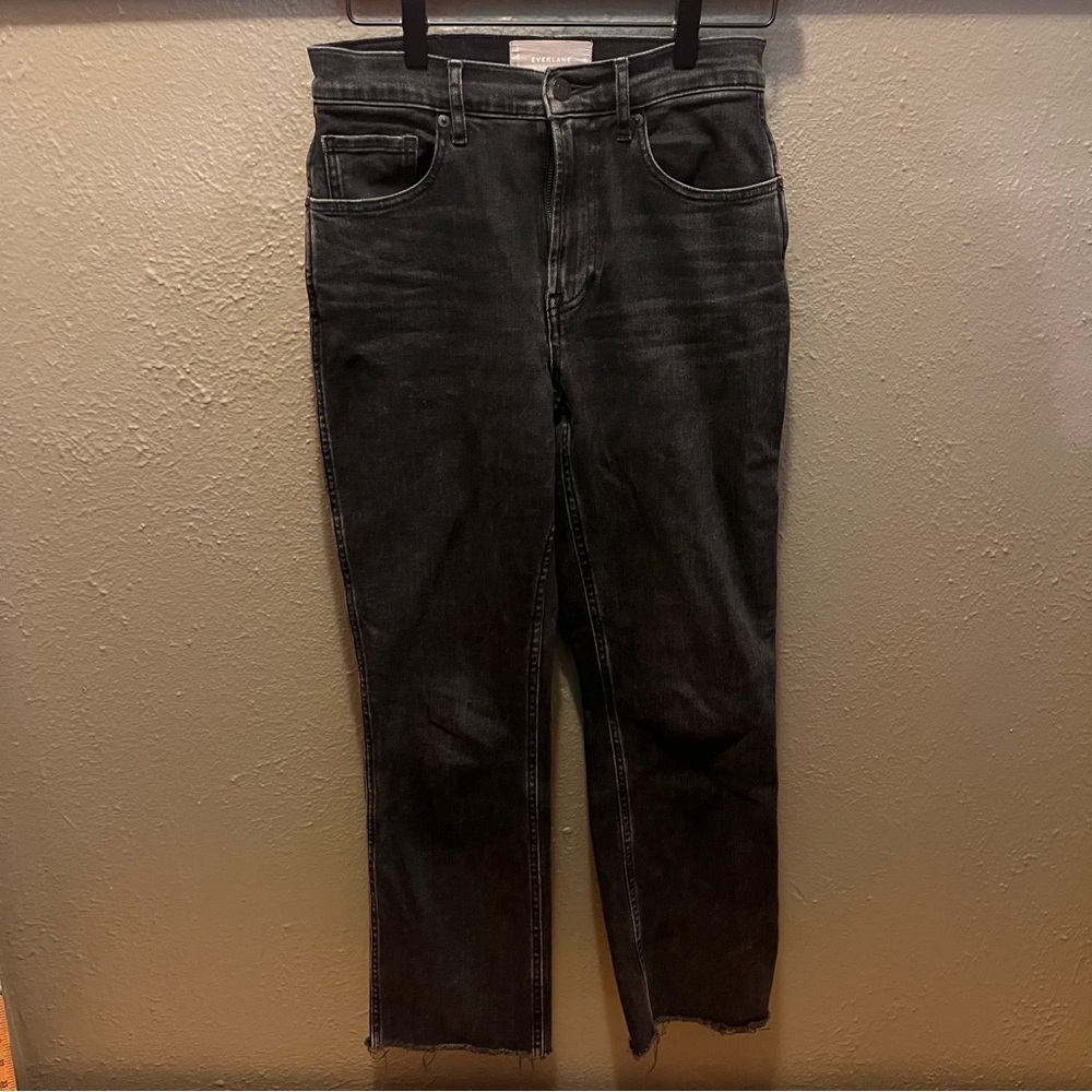 Everlane the cheeky bootcut jeans crop 26 Dark Wash Denim - Picture 3 of 9